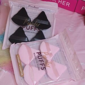 Powder Puffs - Black and Pink